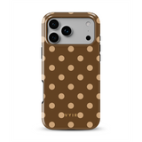 Classic Polka Dots, Elegant Brown - Tough Cover MagSafe per iPhone