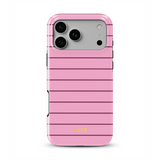 Horizontal Stripes, Rosa cipria - Tough Cover MagSafe per iPhone