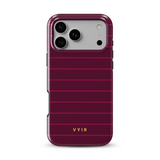 Horizontal Stripes, Merlot - Tough Cover MagSafe per iPhone