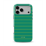 Horizontal Stripes, Verde Goldline - Tough Cover per cellulare