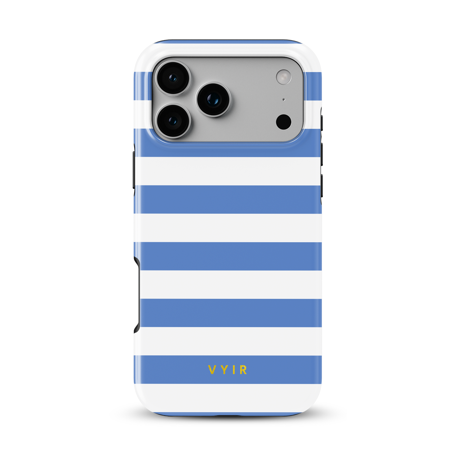Horizontal Stripes, Parisian Blue - Shockproof Phone Case - VYIR