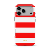 Horizontal Stripes, Red Silk - Tough Cover MagSafe per iPhone