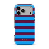 Horizontal Stripes, Blu pista -  Cover per cellulare Tough