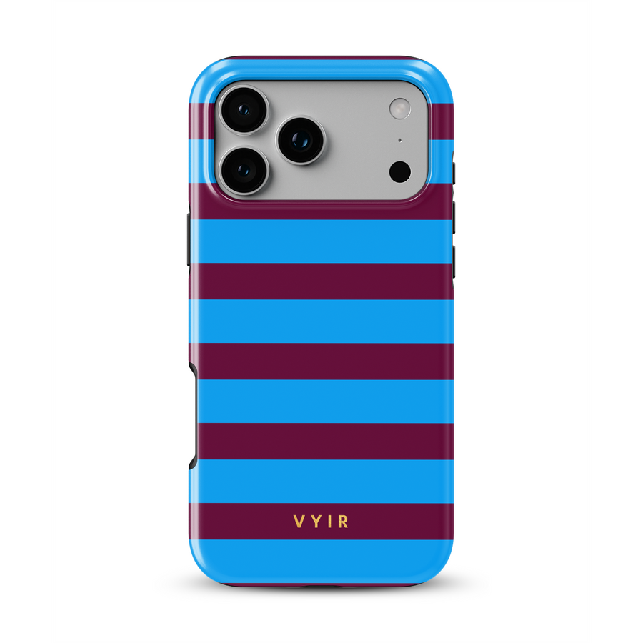 Horizontal Stripes, Blu pista -  Cover per cellulare Tough