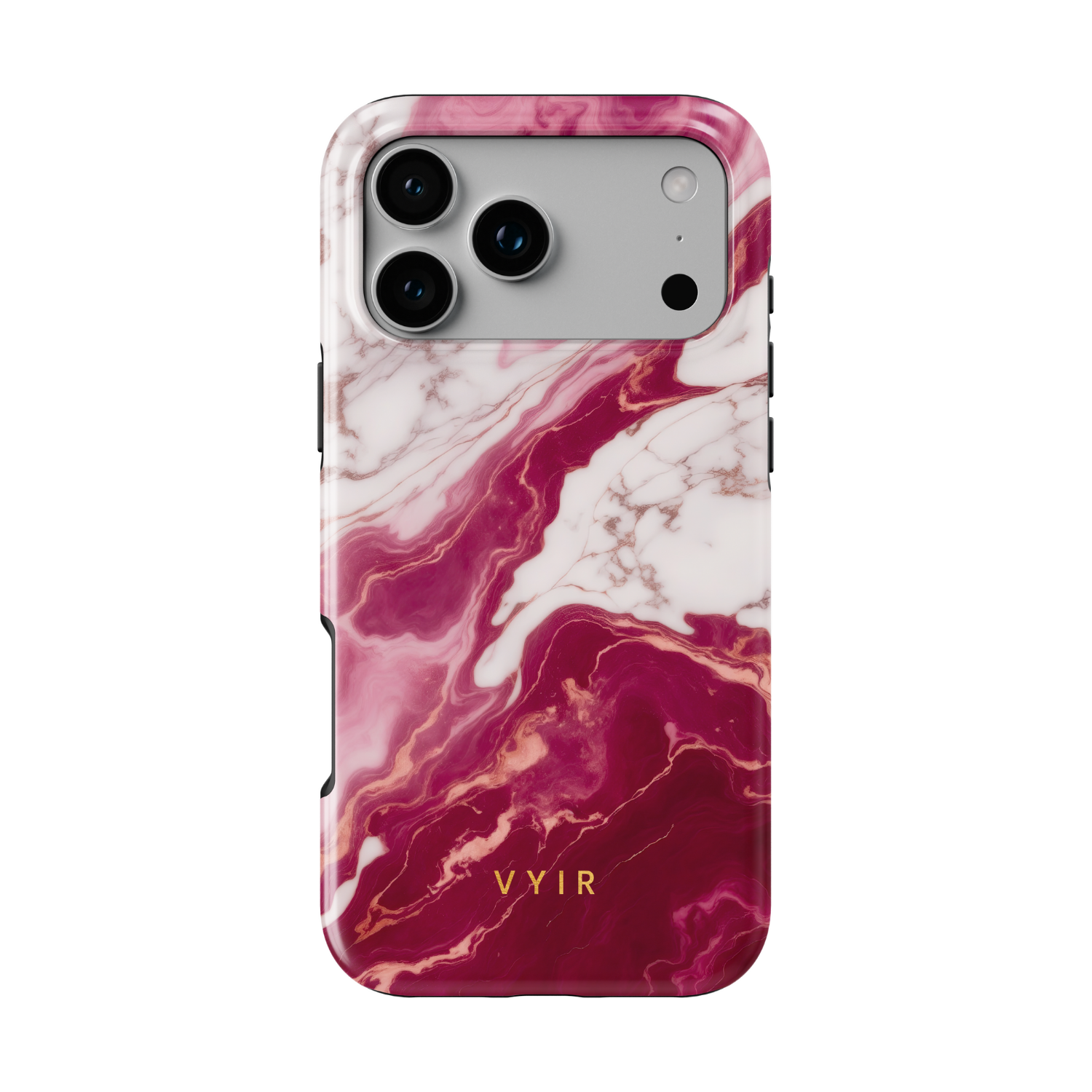 Italian Marble Burgundy - Shockproof Phone Case - VYIR