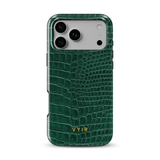 Croc Leather Print Jade - Tough Cover MagSafe per iPhone