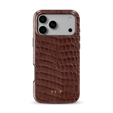 Croc Leather Print Mocha - Tough Cover MagSafe per iPhone