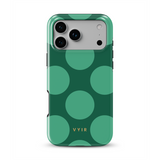 Large Polka Dots, Emerald Green - Tough Cover MagSafe per iPhone
