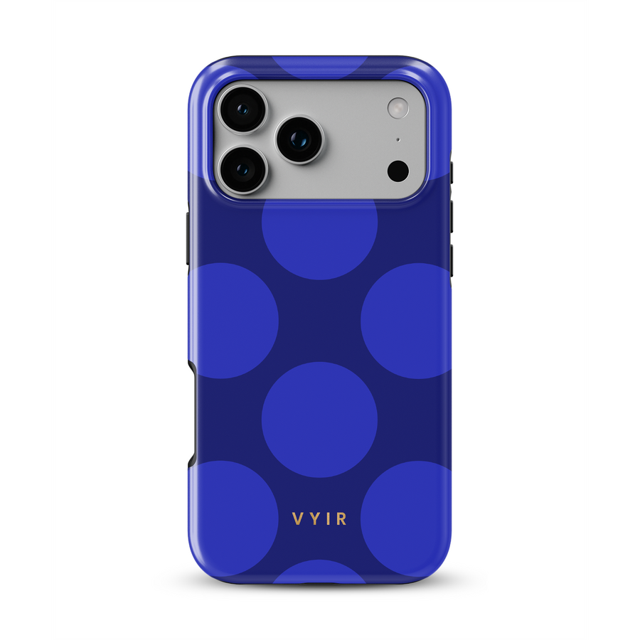Large Polka Dots, Indigo Blue - Tough Cover MagSafe per iPhone
