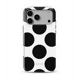 Large Polka Dots, Mono Black - Tough Cover MagSafe per iPhone