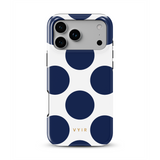 Large Polka Dots, Old Money Blue - Tough Cover MagSafe per iPhone