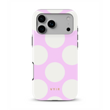 Large Polka Dots, Rosa vaniglia - Tough Cover MagSafe per iPhone