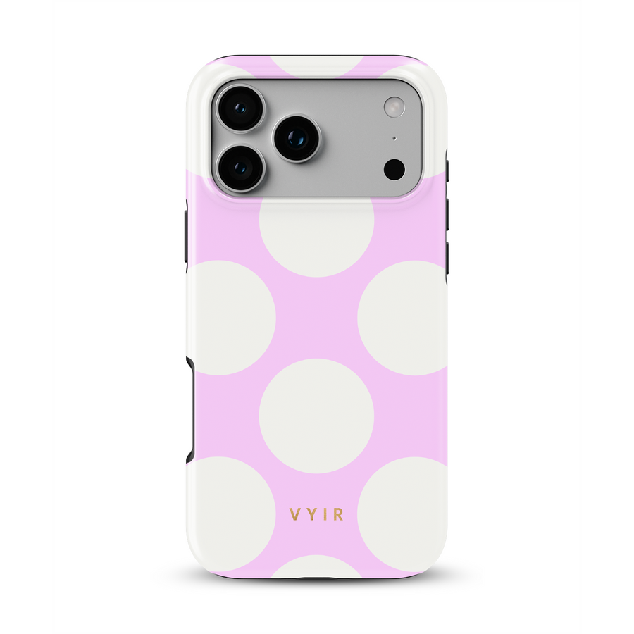 Large Polka Dots, Rosa vaniglia - Tough Cover MagSafe per iPhone