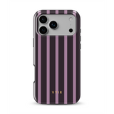Luxe Stripes, prugna - Tough Cover MagSafe per iPhone