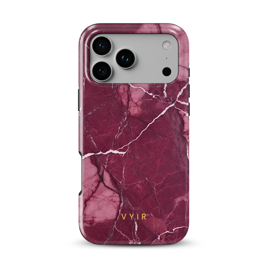 Pure Marble Borgogna - Tough MagSafe Cover per cellulare iPhone