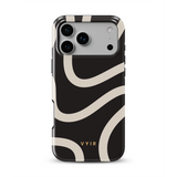 Swirl Lines, nero e beige - Tough Cover MagSafe per iPhone