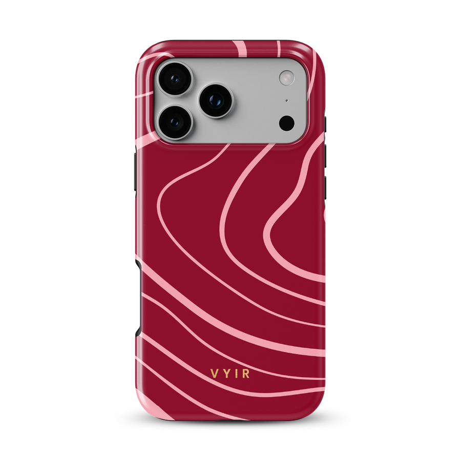 Swirl Lines, Rosa e Rosso - Tough Cover MagSafe per iPhone