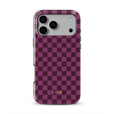 Tiny Checker, Burgundy - Tough Cover MagSafe per iPhone