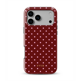 Tiny Polka Dots, Borgogna - Tough Cover MagSafe per iPhone