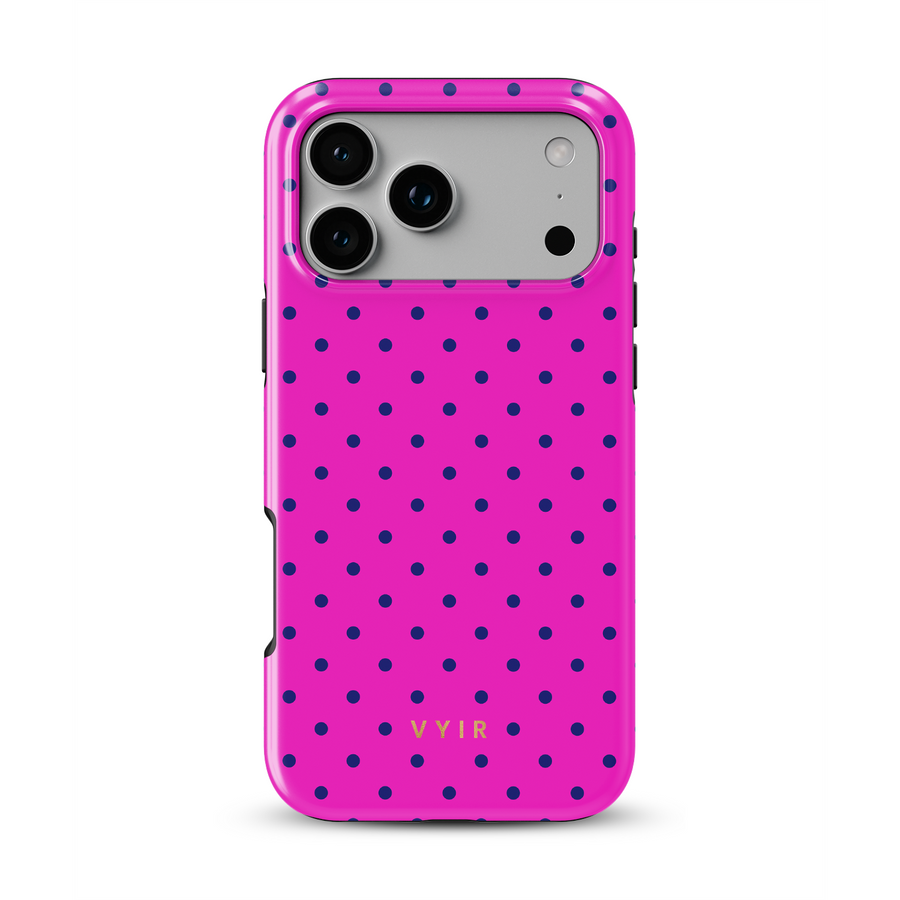 Tiny Polka Dots, Rosa Intenso - Tough Cover MagSafe per iPhone