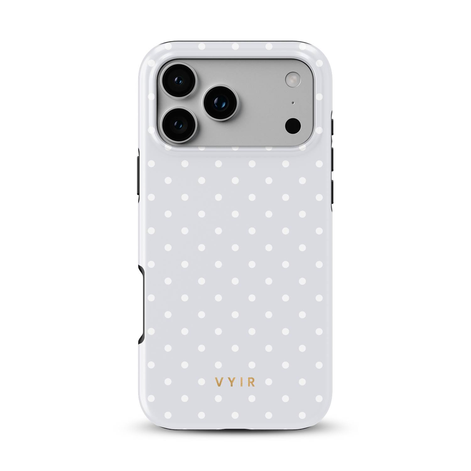 Tiny Polka Dots, Pearl White - Shockproof MagSafe iPhone Case - VYIR
