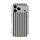 Vertical Stripes, Bianco e nero - Tough Cover MagSafe per iPhone