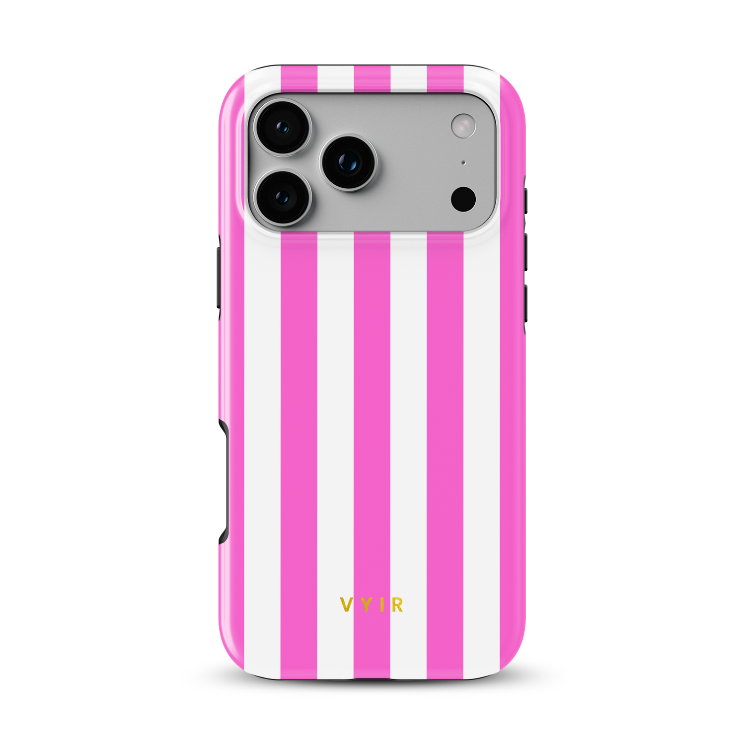 Vertical Stripes, Fashion Pink - Shockproof Phone Case - VYIR