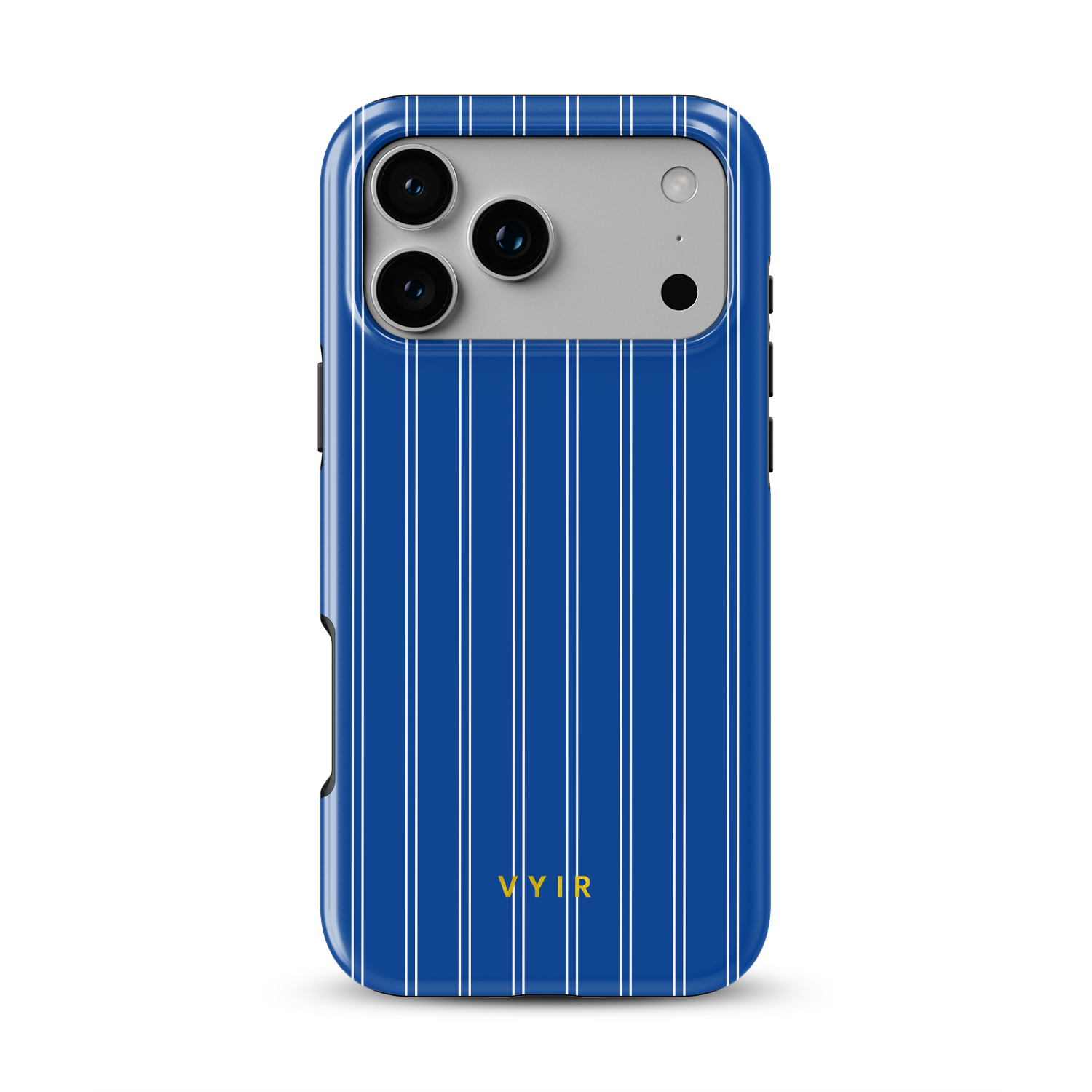Vertical Stripes, Mediterranean Blue - Shockproof Phone Case - VYIR