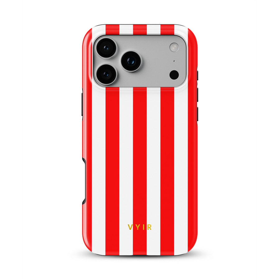 Vertical Stripes, Red Silk - Tough Cover MagSafe per iPhone