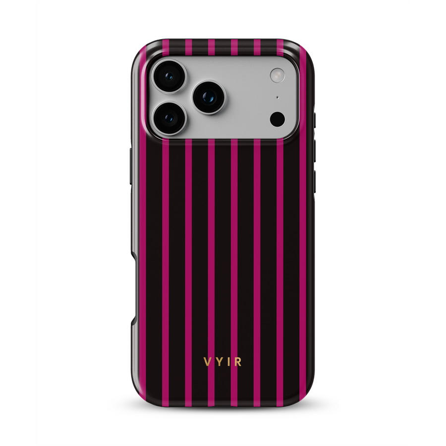 Vertical Stripes, Rosso Vino - Tough Cover MagSafe per iPhone