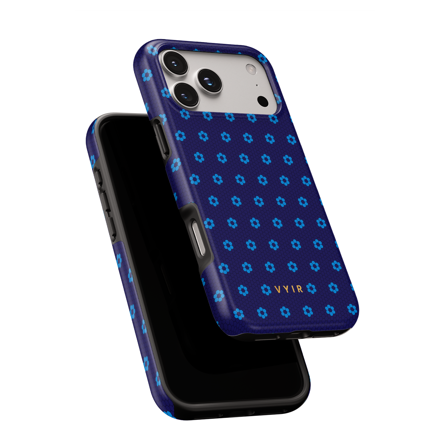 VYIR Signature Flowers, Blue - Shockproof Phone Case - VYIR