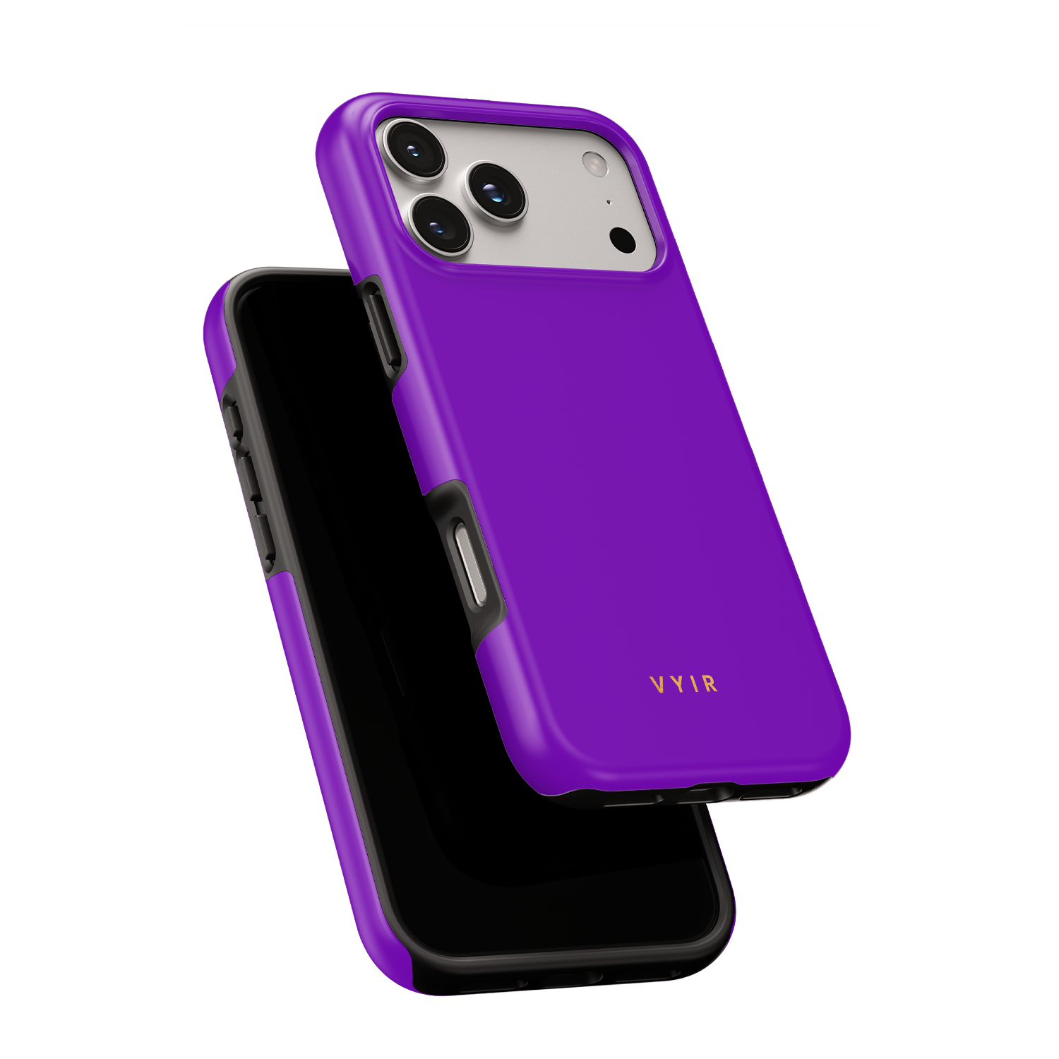 VYIR Signature Solid Colors, Purple - Shockproof MagSafe iPhone Case - VYIR