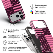 VYIR Signature 4-Checker, Burgundy - Shockproof Phone Case - VYIR