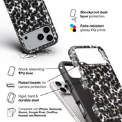 Tortoiseshell, Black and White - Shockproof Phone Case - VYIR