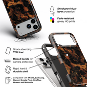 Tortoiseshell, Golden Brown - Shockproof Phone Case - VYIR