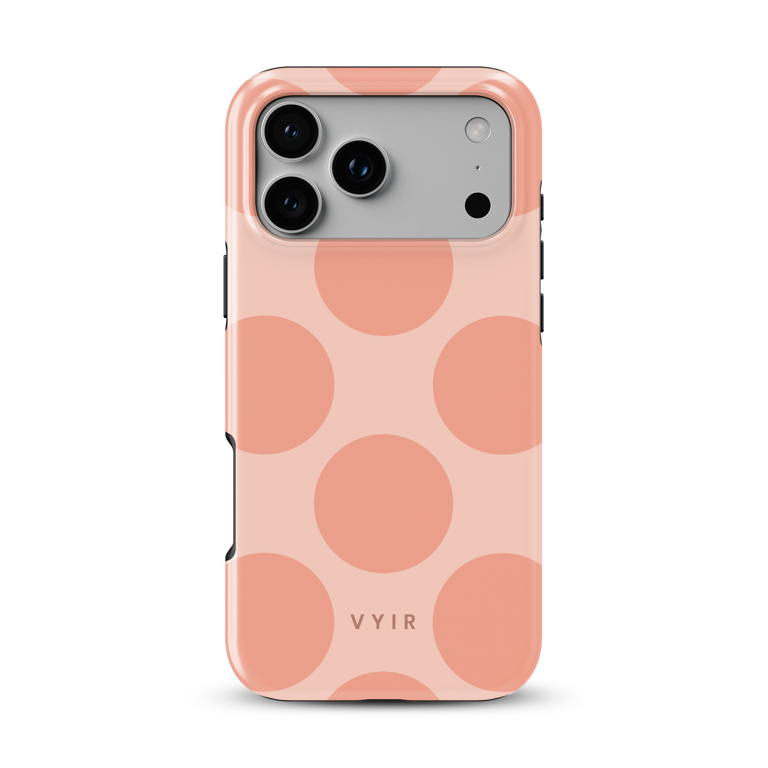 Big Polka Dots, Peach Pop - Shockproof MagSafe iPhone Case - VYIR