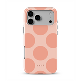 Big Polka Dots, Peach Pop - Tough Cover MagSafe per iPhone