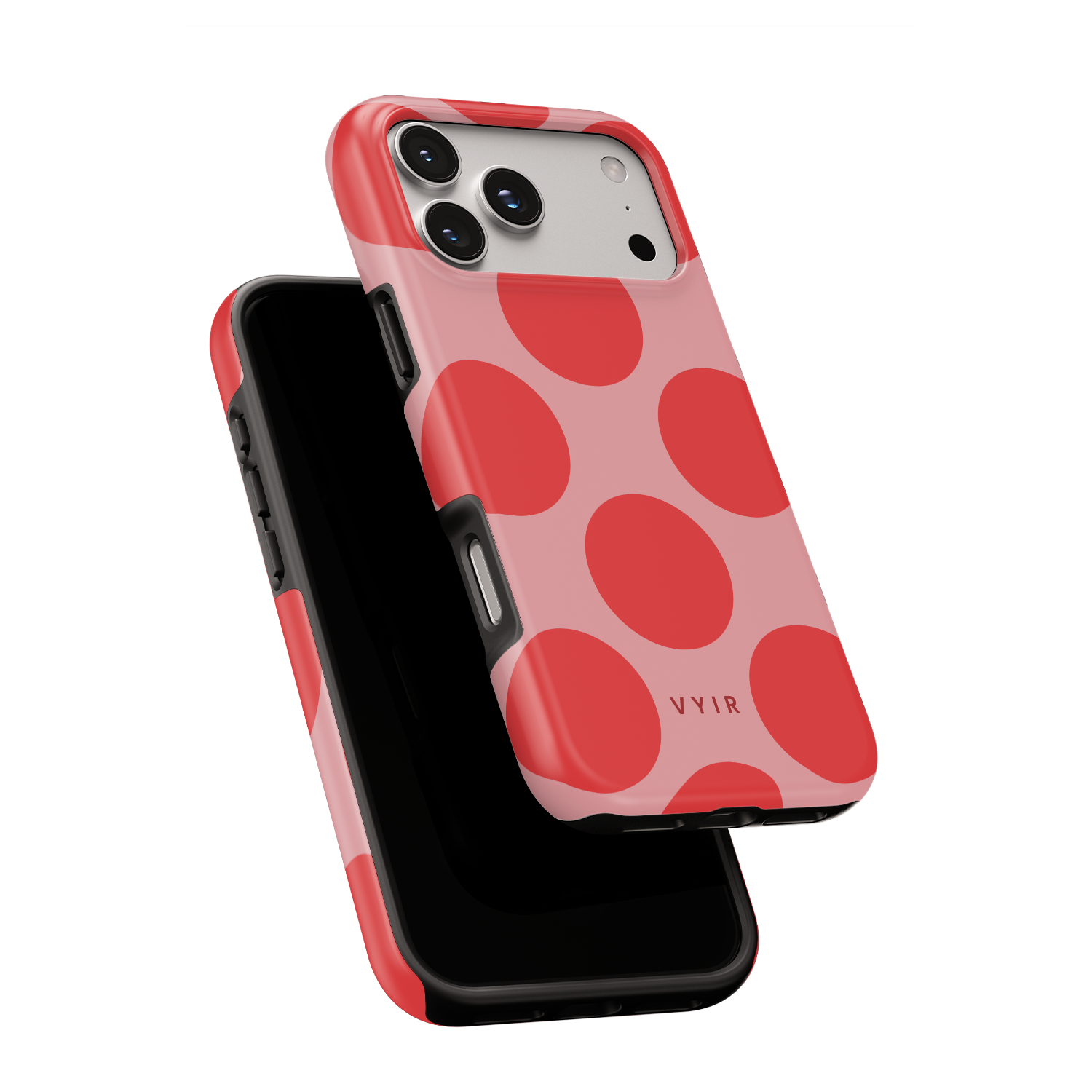 Big Polka Dots, Cherry Blush - Shockproof MagSafe iPhone Case - VYIR