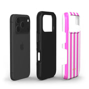 Vertical Stripes, Fashion Pink - Shockproof Phone Case - VYIR
