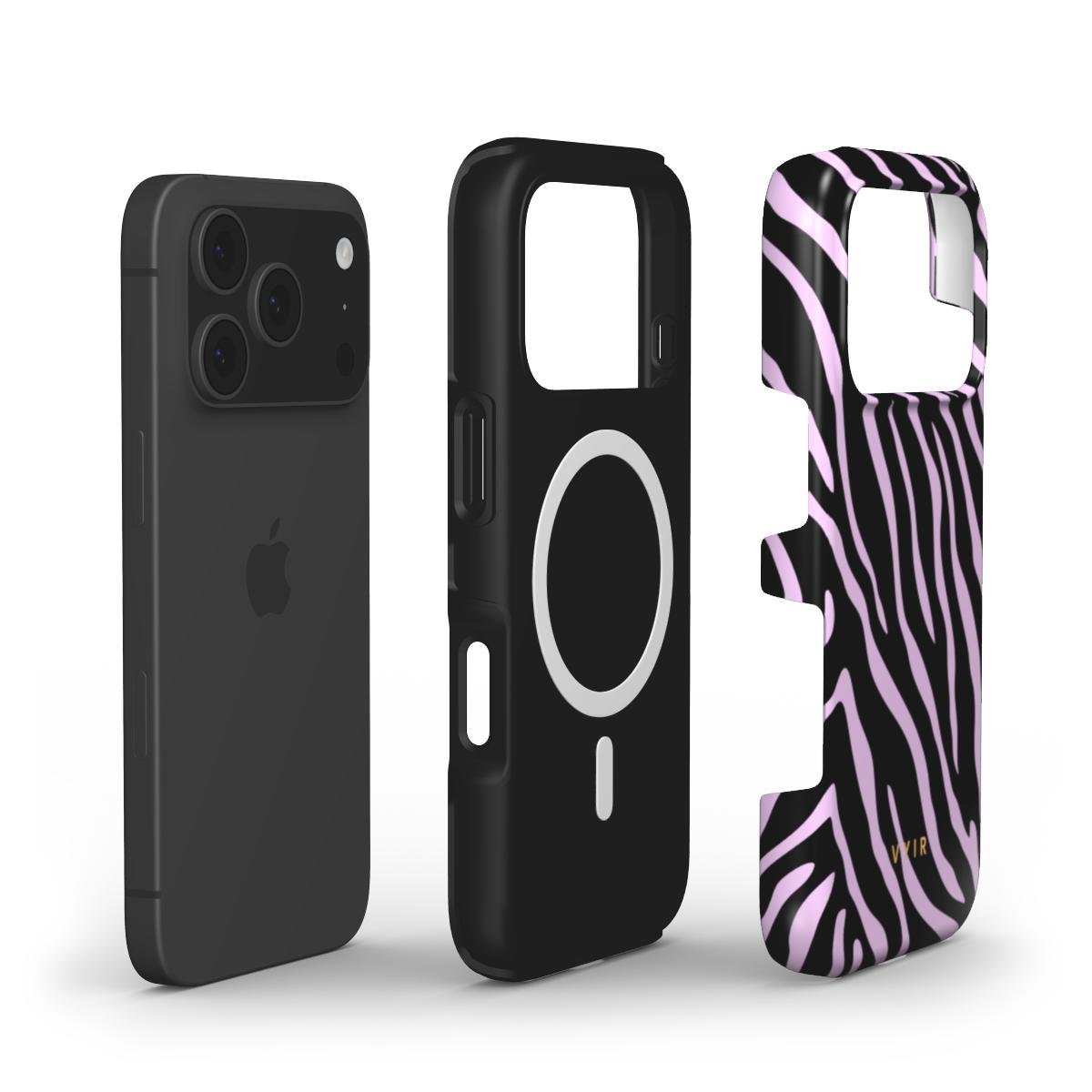 Zebra Luxe, Light Purple - Shockproof MagSafe iPhone Case - VYIR
