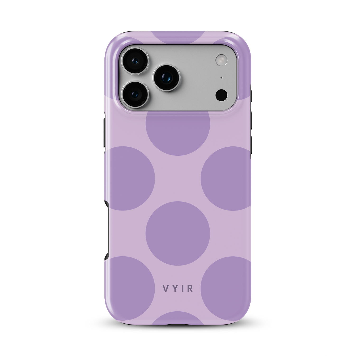 Big Polka Dots, Lilac - Shockproof iPhone Case - VYIR