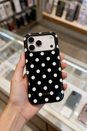 Classic Polka Dots, Black Noir - Tough Cover per cellulare