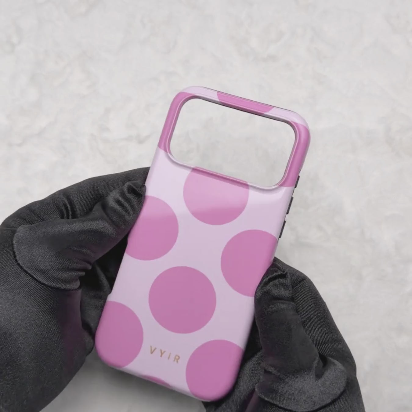 Large Polka Dots, Bubbly Pink - Tough Cover per cellulare