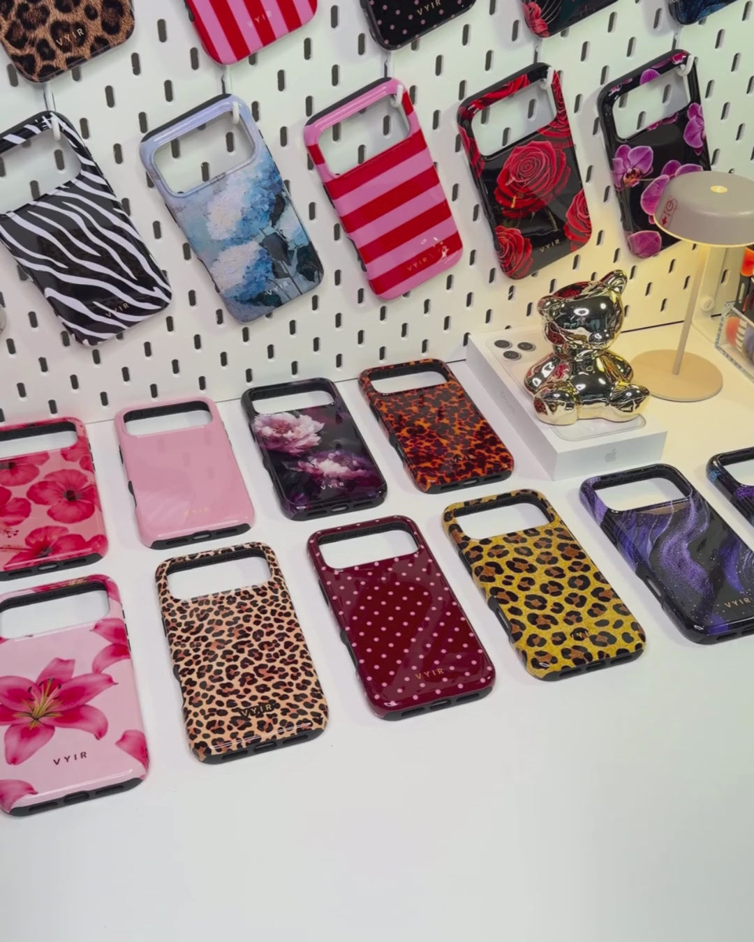 Horizontal Stripes, Nero e bianco a gessetto - Cover per cellulare Tough