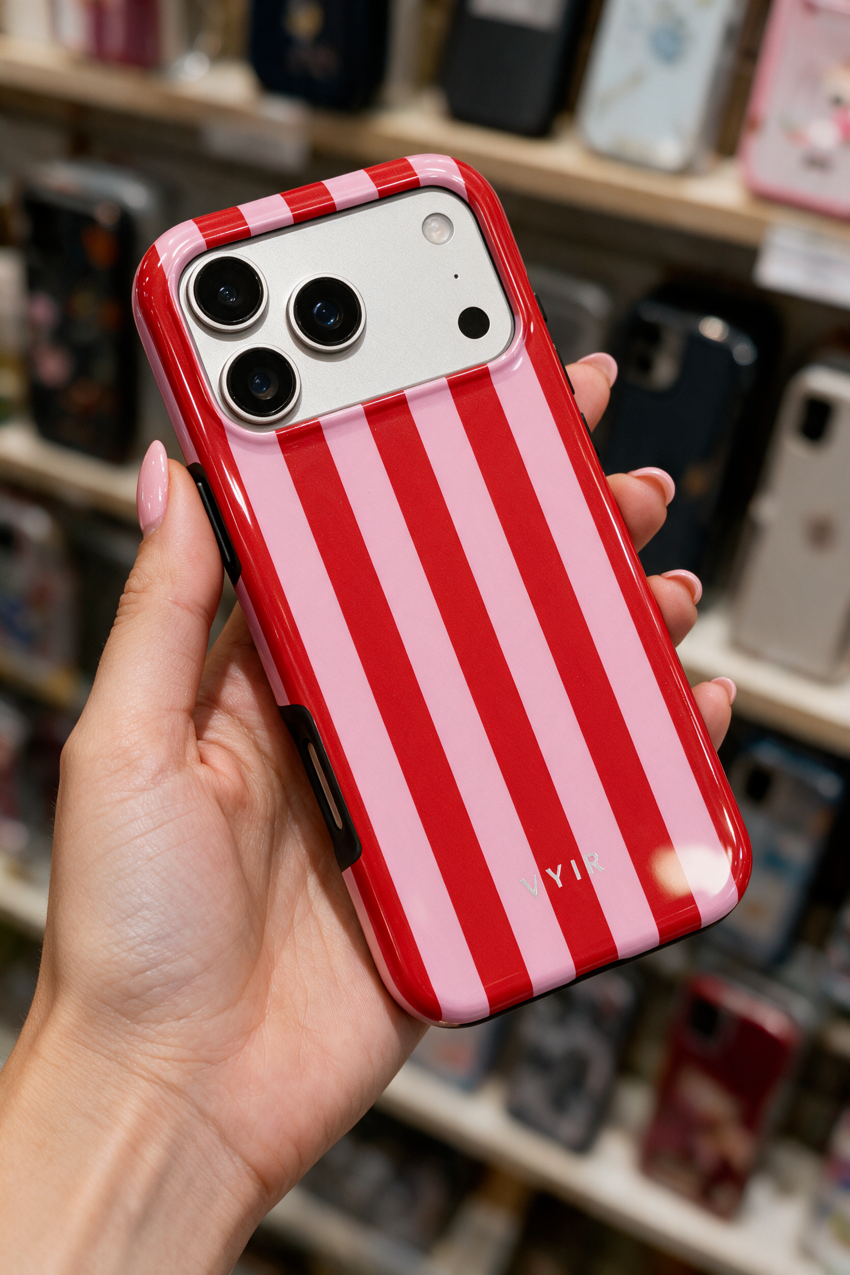 Vertical Stripes, Red Blush - Tough Cover per cellulare